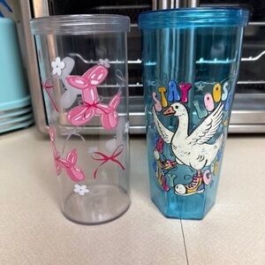 Colorful Balloon Animal and Goose Tumblers